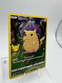 Pokemon Pikachu Celebrations Holo Rare Full Art Basic #005/025 English 2021 NM - Image 3