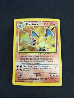 Pokemon Base Set Charizard 4/102 Holo - Image 1