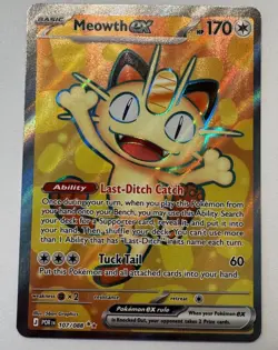 Pokemon TCG Meowth ex 107/088 Full Art Ultra Rare - Perfect Order - Near Mint - Image 1