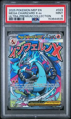 Mega Charizard X ex 023 Me: Mega Evolution Promo Holo Mint PSA 9 Pokemon - Image 1