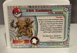 Topps Pokemon Kadabra #64 1999 TV Animation Edition Blue Logo 1999 NM - Image 2