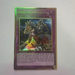 Yugioh Conquistador of the Golden Land MGED-EN054 Gold Rare 1st Ed NM - Image 1