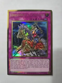 Yugioh Conquistador of the Golden Land MGED-EN054 Gold Rare 1st Ed NM - Image 1