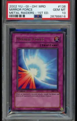 PSA 10 Yu-Gi-Oh Mirror Force MRD-138 Ultra Rare 1st Edition Gem Mint - Image 3