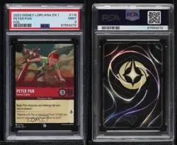 2023 Lorcana - The First Chapter 1 Foil Peter Pan Fearless Fighter PSA 9 MINT - Image 3