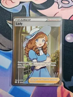 Lady 193/196 Pokemon Card SWSH Lost Origin Full Art Trainer Holo Ultra Rare NM - Image 1