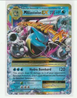 Pokemon M Blastoise EX 22/108 Evolutions Ultra Rare Holo Mega 220 HP Card 2016 - Image 1