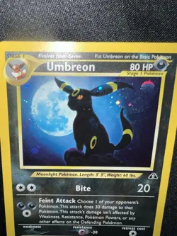 Umbreon Neo Discovery Holo 13/75 LP Unlimited WOTC 2001 Pokemon Card - Image 3
