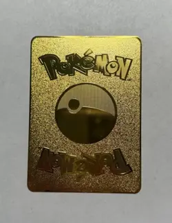 Eevee & Pikachu I Choose You! Romantic High Quality Gold Metal Fan Art Card - Image 2