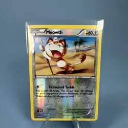 Pokemon TCG XY Breakthrough - Meowth #114/162 - Reverse Holo Card LP - Image 1