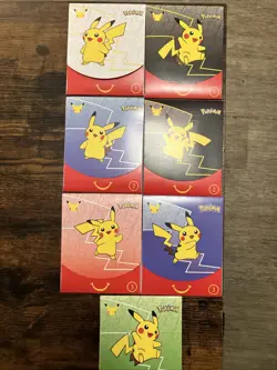 McDonald's 2021 Pokemon 25th Anniversary Cards Sealed Packs, Set Of 7 - Image 1