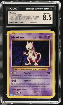2023 Pokemon Trading Card Game Classic - Mewtwo #014/034 CGC 8.5 NM/Mint+ - Image 2