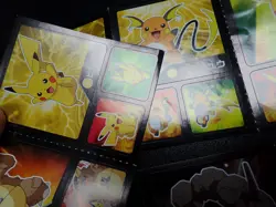 Pokemon Card Coris Promo Non Holo Sticker x4 Raichu Pikachu Pichu etc #4423 - Image 3