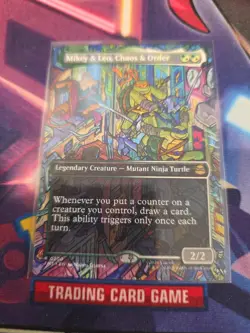 Mtg. Mikey & Leo, Chaos & Order. Borderless. Teenage Mutant Ninja Turtles. Nm - Image 1