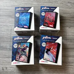 Gamegenic Spider-Man Art Sleeves MTG Marvel 4-Pack lot 105ct Standard Size New - Image 1