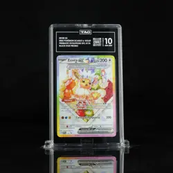 2025 POKEMON SVP EN-SV BLACK STAR PROMO #174 EEVEE EX GEM MINT TAG 10 - Image 1