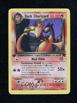 Dark Charizard 1st Ed. Pokemon Team Rocket #21 2000 - Image 1
