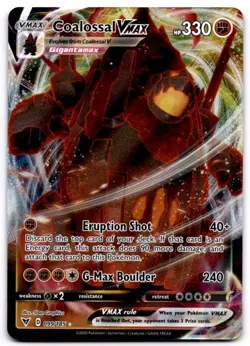 Coalossal VMAX 099/185 Holo VMAX Rare Vivid Voltage Pokemon Holo Near Mint - Image 1