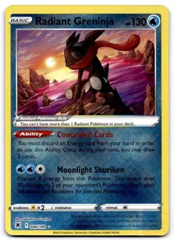 Radiant Greninja 046/189 Radiant Rare Astral Radiance Pokemon Holo Near Mint - Image 1