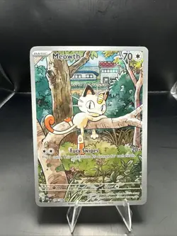 Pokemon Meowth Illustration Rare ME02: Phantasmal Flames 106/094 NM - Image 1