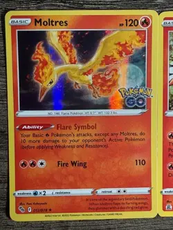 HO-OH 001/025 RARE HOLO CELEBRATIONS+ MOLTRES 012/078 RARE REV.HOLO POKEMON GO - Image 2