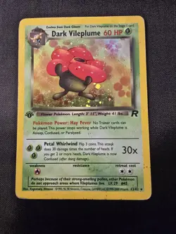 Dark Vileplume 13/82 Team Rocket 1st Edition Holo Rare Pokemon TCG HP PSA 1maybe - Image 1