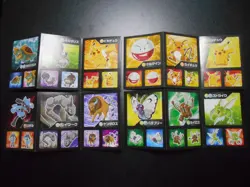 Pokemon Card Coris Promo Non Holo Sticker x4 Pikachu Scyther etc #4005 - Image 1