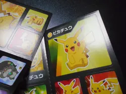 Pokemon Card Coris Promo Non Holo Sticker x4 Pikachu Scyther etc #4005 - Image 3