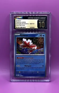 Pokemon Goldeen 020/131 Sv: Prismatic Evolutions Poke Ball Pattern Holo CGC 10 - Image 1