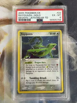 2005 Pokemon EX Deoxys Rayquaza #22 Jetstream Theme Deck TD Holo PSA 6 - Image 1