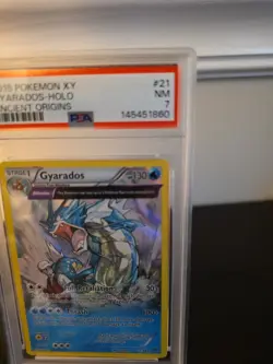 2015 POKEMON XY ANCIENT ORIGINS #21 GYARADOS-HOLO PSA 7 - Image 3