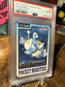 1997 Pokemon Japanese Carddass File #008 Wartortle PSA 8 - Image 3