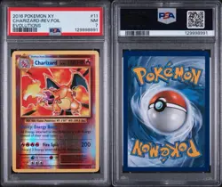 2016 POKEMON XY EVOLUTIONS #11 CHARIZARD-REVERSE FOIL PSA 7 - Image 3