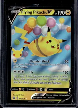 2021 Pokemon SWSH Celebrations Flying Pikachu V #006/025 - Image 1