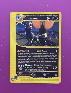 Umbreon Aquapolis Non Holo 41/147 Nintendo Vintage Pokemon RARE - Image 1