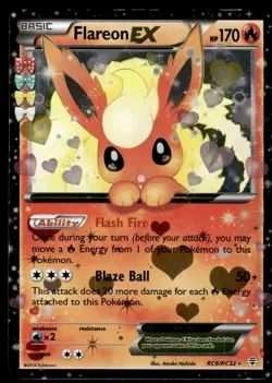 Flareon-EX #RC6 - Ultra Rare - Generations: Radiant Collection - LP/NM - Image 1