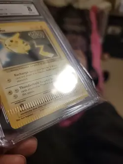 Triple Crimped Pokemon TCG Pikachu Wizards Black Star Promos 4 Regular Promo - Image 2