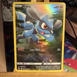 Riolu GG26/GG70 Crown Zenith Galarian Gallery Holo Full Art Pokemon TCG MINT - Image 1