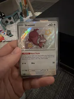 Pokemon TCG Skwovet 205/ 091 Baby Shiny Paldean Fates Scarlet & Violet NM - Image 2