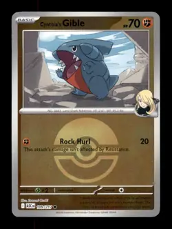CYNTHIA'S GIBLE (POKE BALL) 109/217 ME: ASCENDED HEROES POKEMON REVERSE HOLO NM - Image 1
