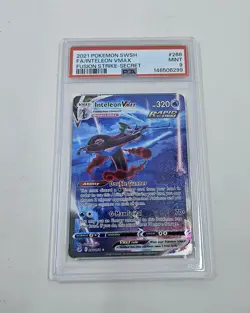 2021 Pokemon SWSH Fusion Strike Inteleon VM #266/264 PSA 9 - Image 1
