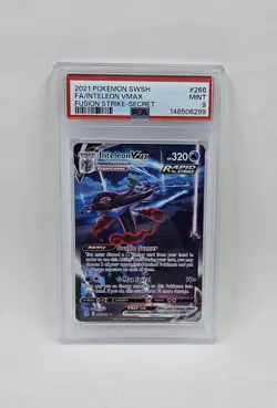 2021 Pokemon SWSH Fusion Strike Inteleon VM #266/264 PSA 9 - Image 2