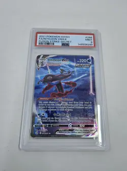 2021 Pokemon SWSH Fusion Strike Inteleon VM #266/264 PSA 9 - Image 4