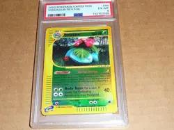 2002 Pokemon EXPEDITION VENUSAUR REVERSE FOIL #68 PSA 6 - Image 1