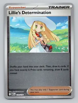 Reverse Holo Lillie's Determination 119/132 Uncommon Mega Evolution Pokemon - Image 1