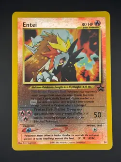 Pokemon - Entei - 34 WOTC Black Star Promo - Reverse Holo - Near Mint - Image 1