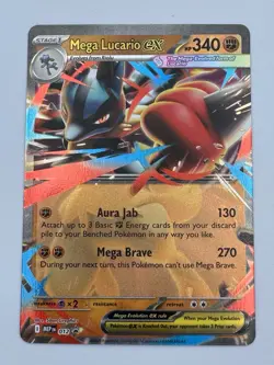Mega Lucario ex 012 Holo Promo ME: Mega Evolution Pokemon -NM - Image 2