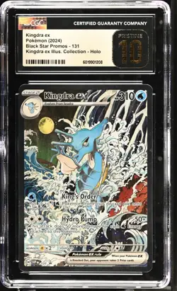 CGC 10 PRISTINE Kingdra ex 131 Pokemon Shrouded Fable Alternate Art Illus. Coll. - Image 1