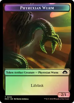 Phyrexian Wurm (Lifelink) / Servo Token Foil Modern Horizons 3 NM MTG - Image 1