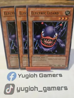 Yu-Gi-Oh Electric Lizard X3 MRD Unlimited Common Played - Image 1